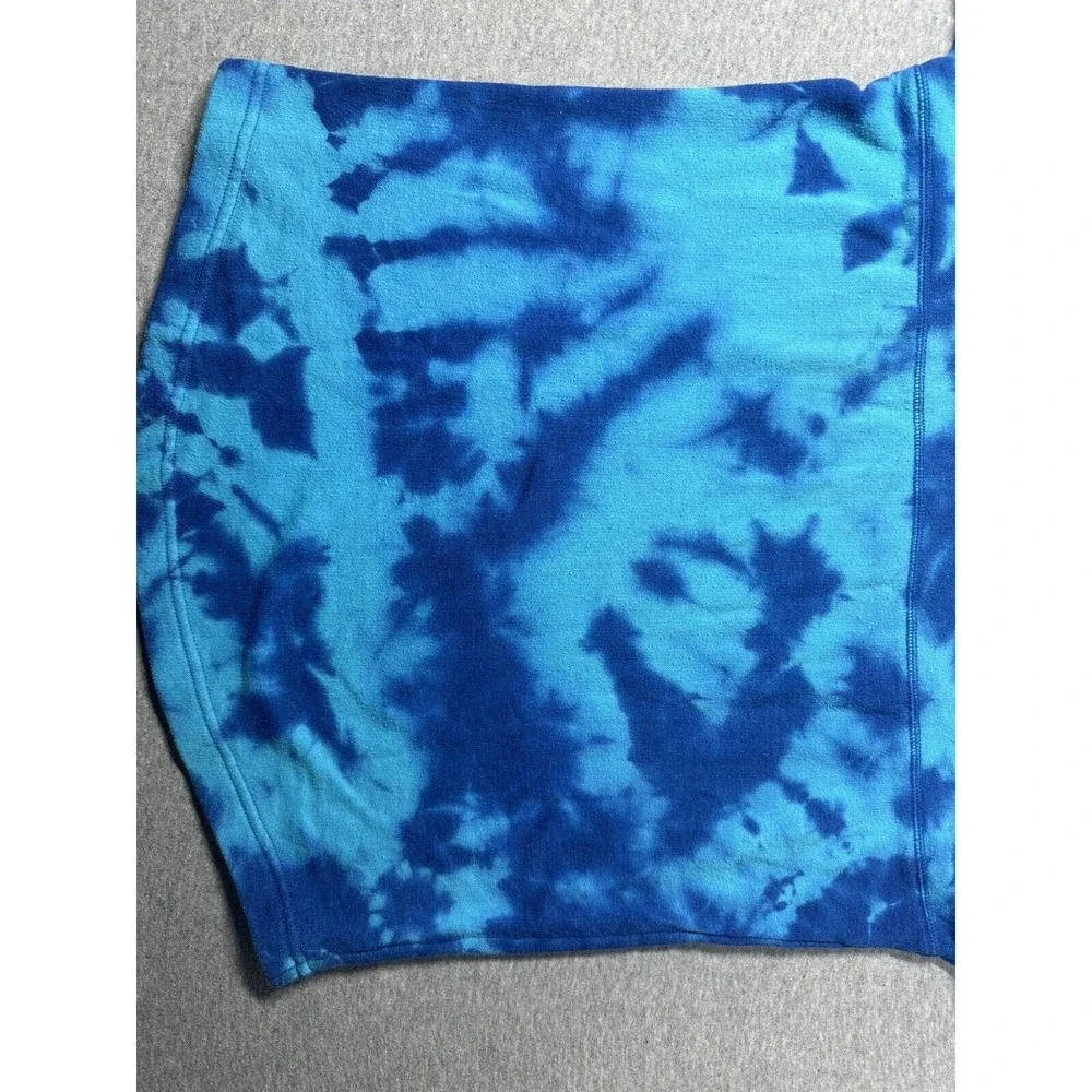 Victoria Secret PINK Tye Dye Sweatshirt xs Blue Long Spellout Crew Neck‎
